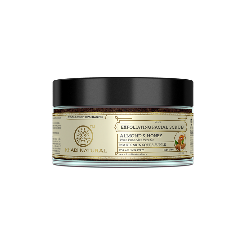 Khadi Natural Almond & Honey Facial Massage Gel with Scrub - 50gm - Buy from Indicrest