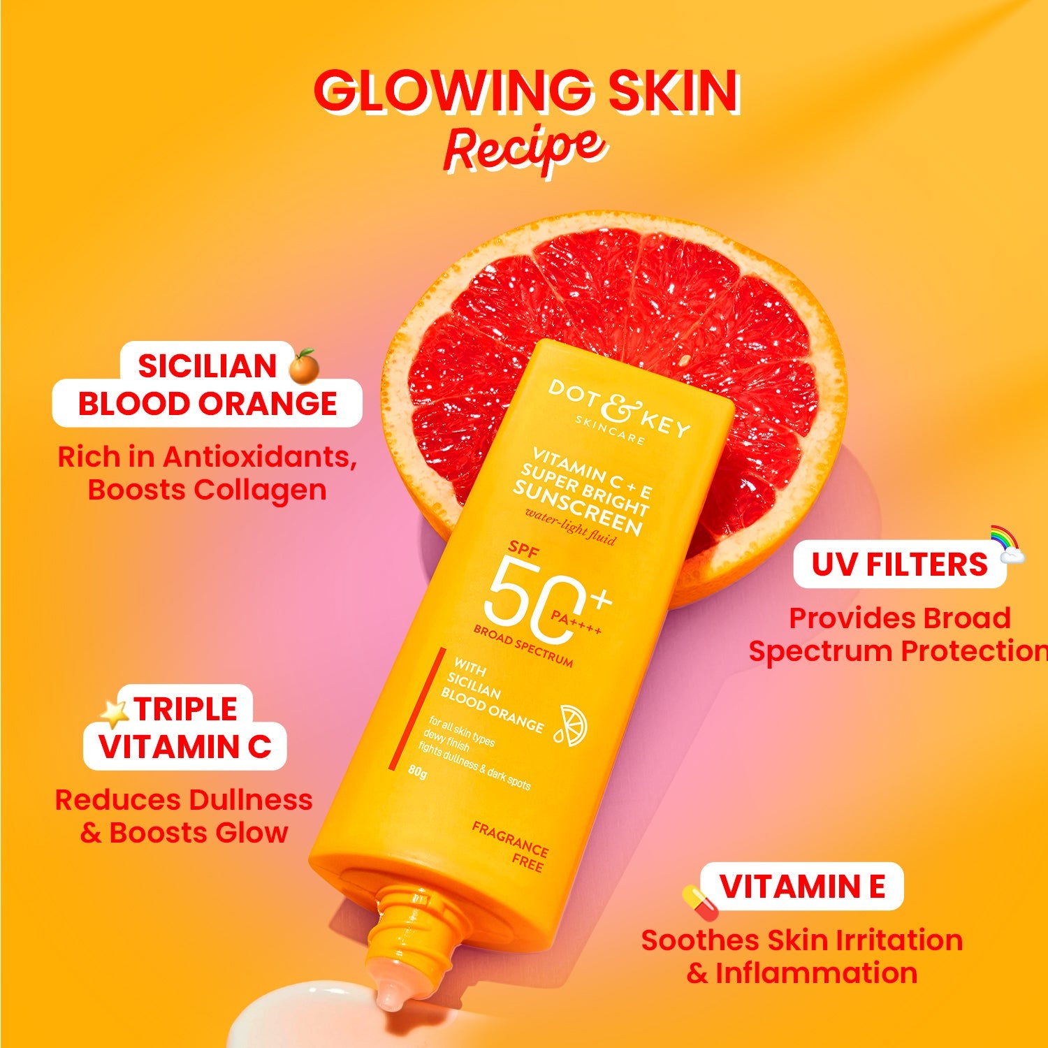 Dot & Key Good to Glow Vitamin C Combo, (100ml+50g)