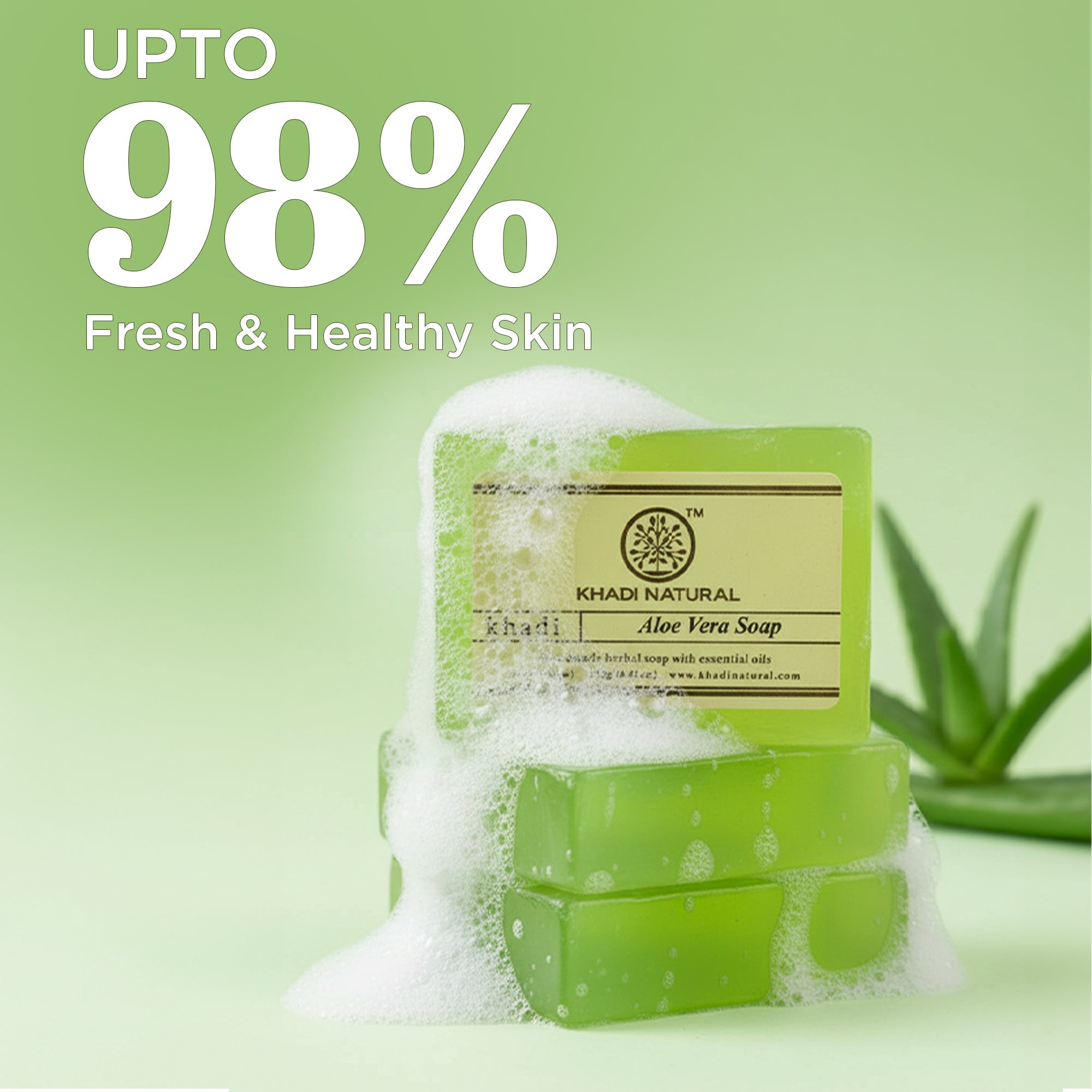 Khadi Natural Aloevera Soap Combo Pack Of 3 – 125gm Each - Image 2 - Buy from Indicrest