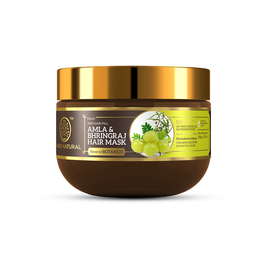 Khadi Natural Amla & Bhringraj Hair Mask - SLS, Parabens & Color Free - 200gm - Image 3 - Buy from Indicrest