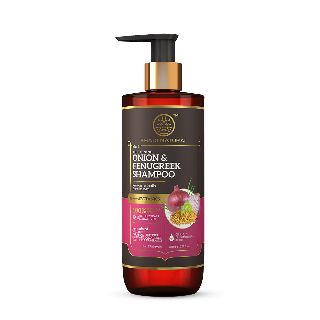 Khadi Natural Onion & Fenugreek Hair Cleanser- Paraben Free - 310ml - Image 8 - Buy from Indicrest