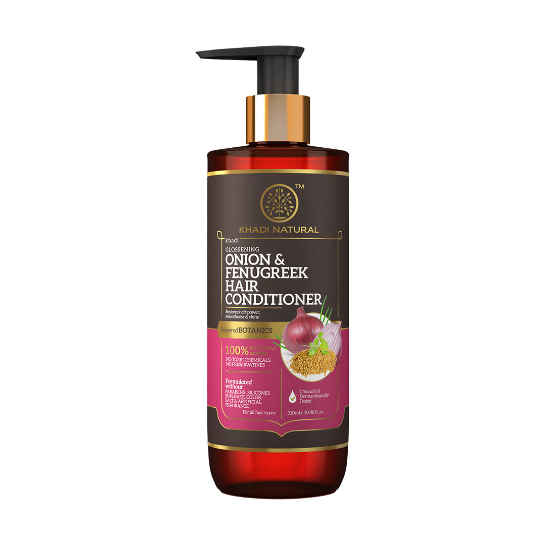 Khadi Natural Onion & Fenugreek Hair Conditioner - Paraben, Silicones, Sulphate, Color, Salt & Artificial Fragrance Free - 310ml - Buy from Indicrest