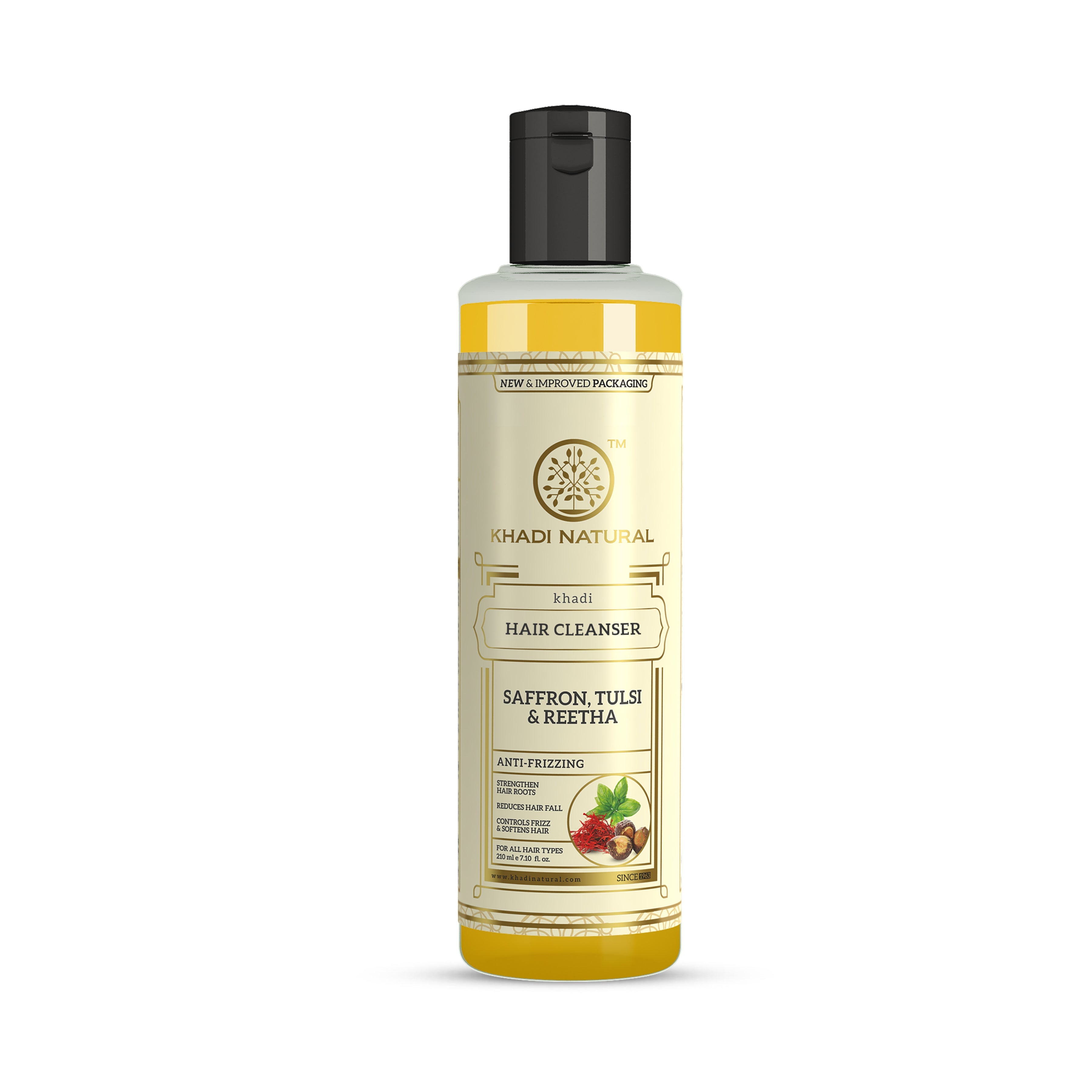 Khadi Natural Saffron Tulsi & Reetha Hair Cleanser - 210ml - Buy from Indicrest