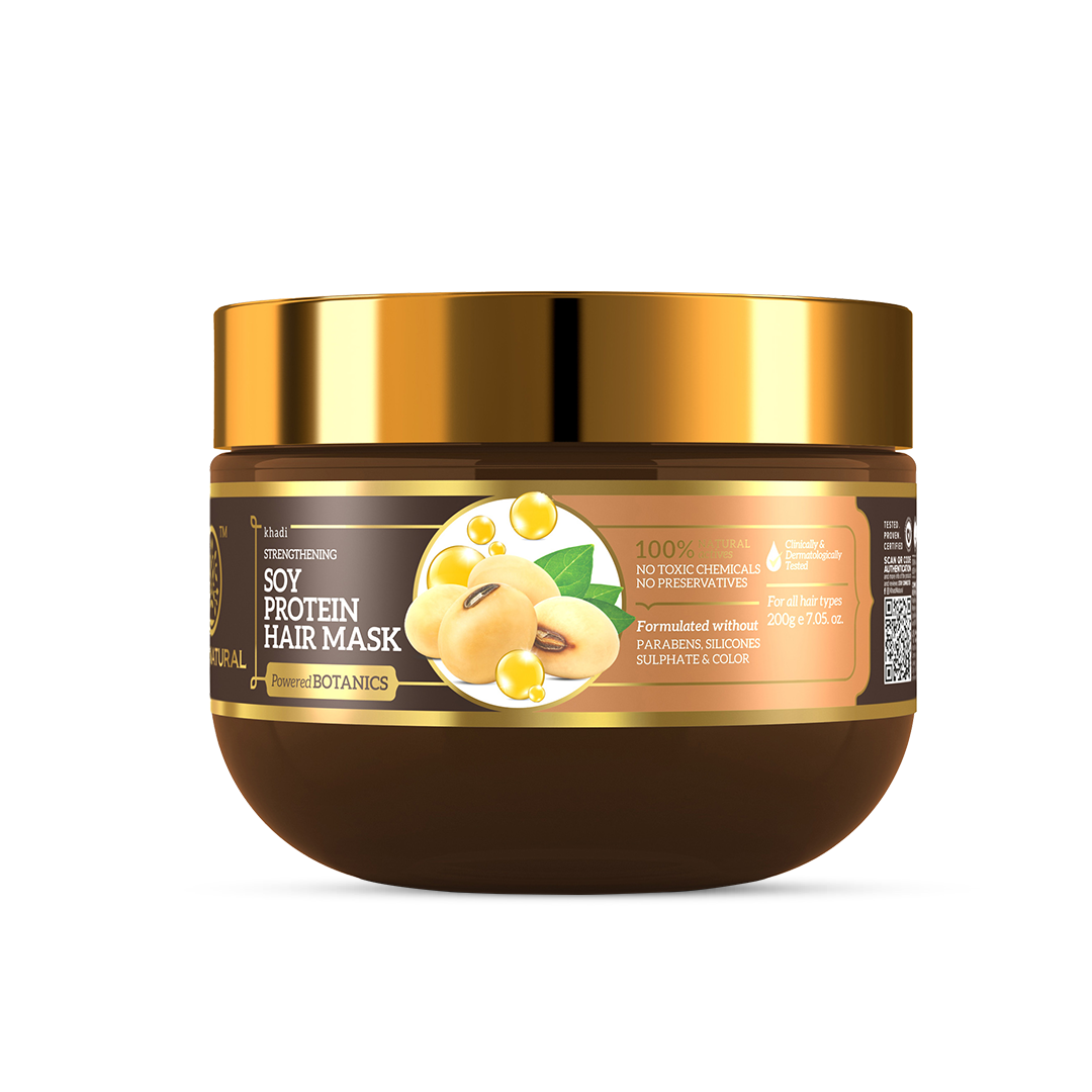 Khadi Natural Soy Protein Hair Mask - Powered Botanics - 200gm - Buy from Indicrest