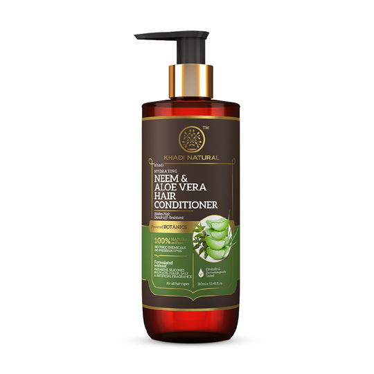 Khadi Natural Neem & Aloe Vera Hair Conditioner - Paraben, Silicones, Sulphate, Color, Salt & Artificial Fragrance Free - 310ml - Buy from Indicrest