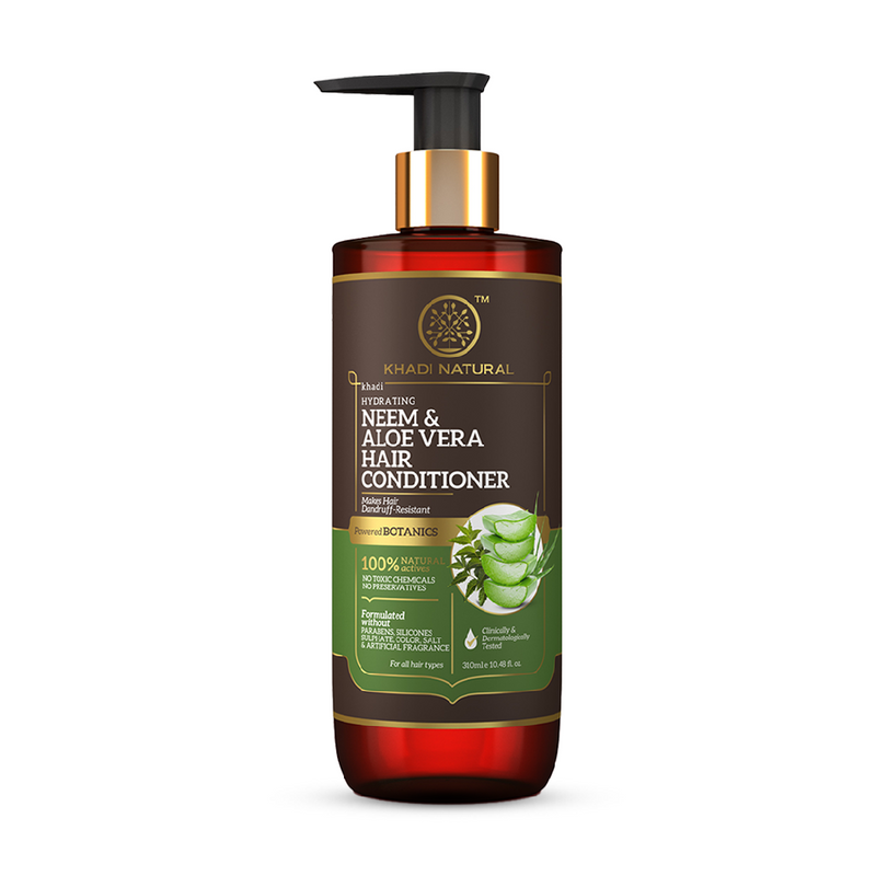 Khadi Natural Neem & Aloe Vera Hair Conditioner - Paraben, Silicones, Sulphate, Color, Salt & Artificial Fragrance Free - 310ml - Buy from Indicrest