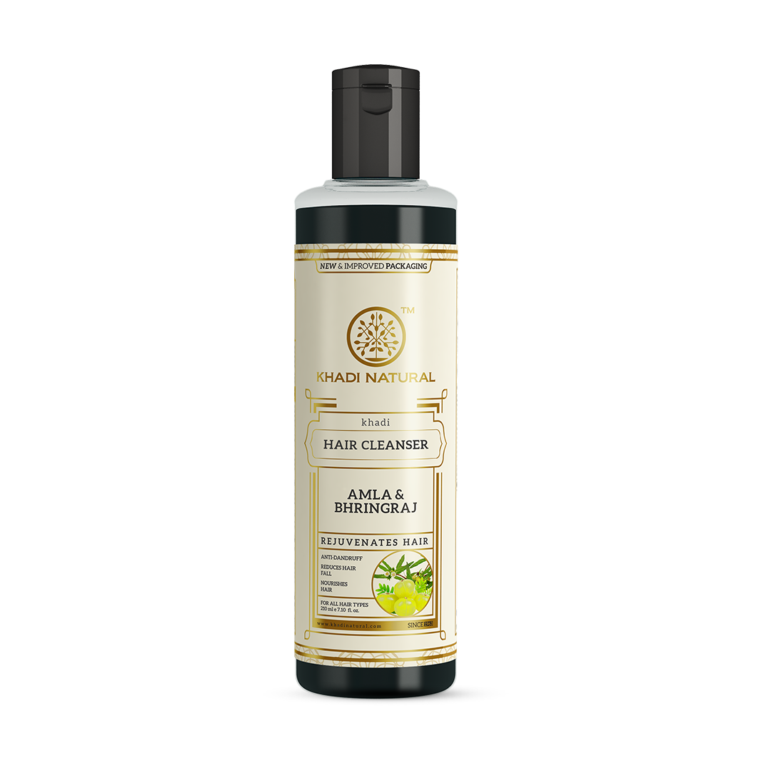 Khadi Natural Amla & Bhringraj Hair Cleanser Combo Pack of 2 - 210ml Each - Image 5 - Buy from Indicrest