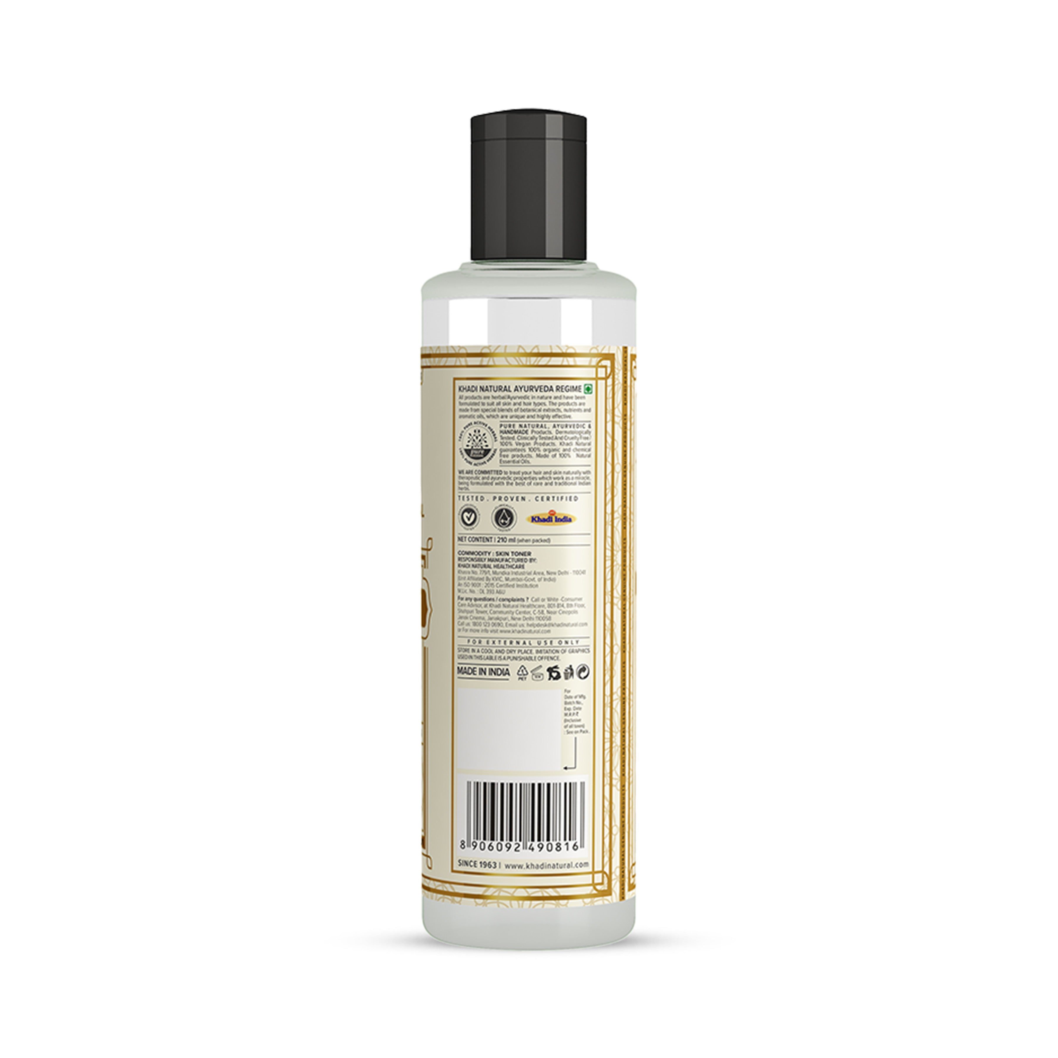 Khadi Natural Pure Rose Water Skin Toner - 210ml - Image 7 - Buy from Indicrest