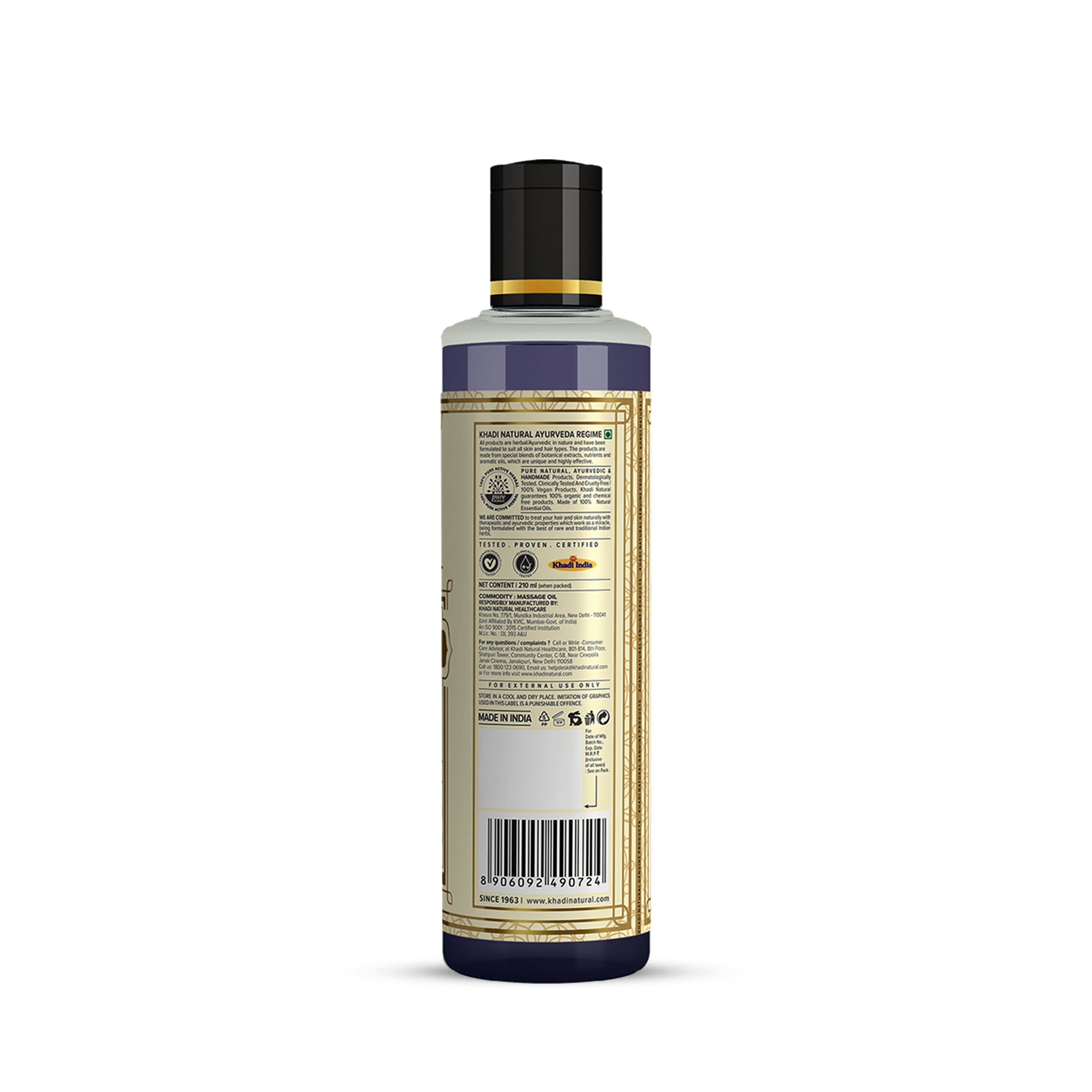 Khadi Natural Lavender & Ylang Ylang Massage Oil Paraben Mineral Oil Free - 210ml - Image 5 - Buy from Indicrest