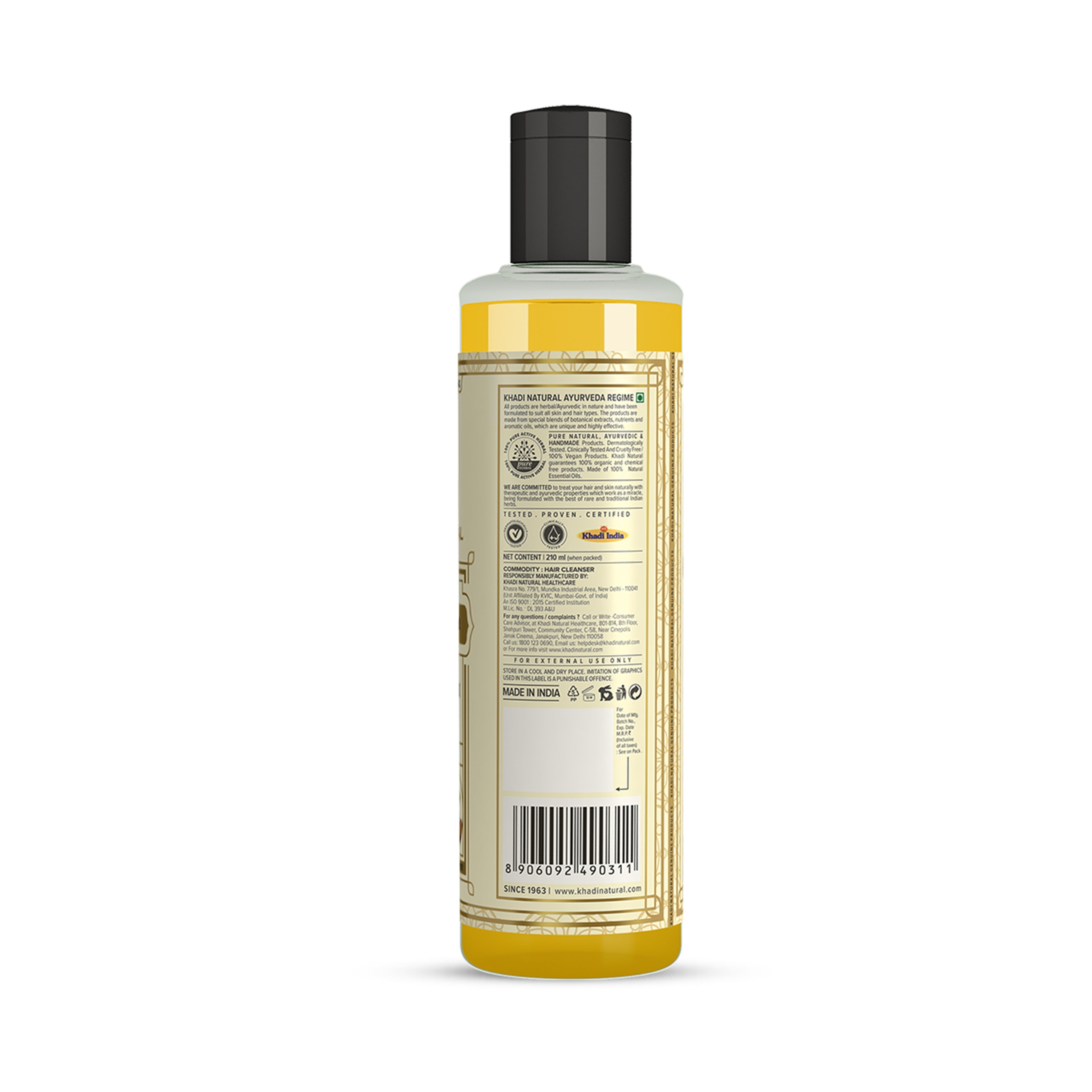 Khadi Natural Saffron Tulsi & Reetha Hair Cleanser - 210ml - Image 7 - Buy from Indicrest