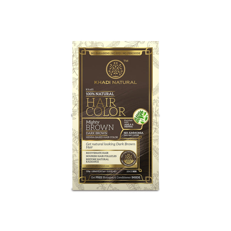 Khadi Natural Mighty Brown Hair Color - 150gm - Buy from Indicrest