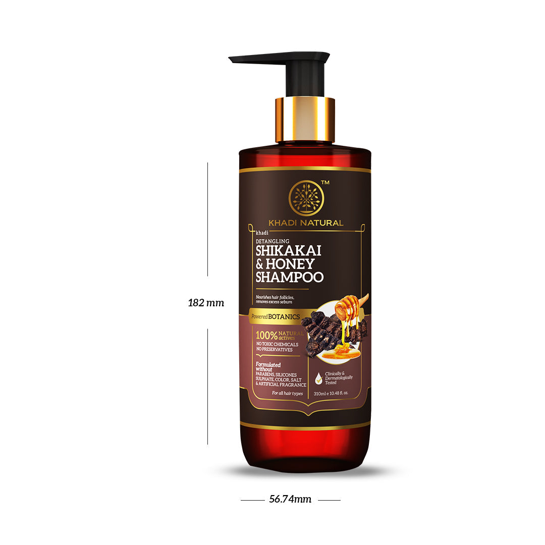 Khadi Natural Shikakai & Honey Shampoo - Powered Botanics - 310ml - Image 8 - Buy from Indicrest