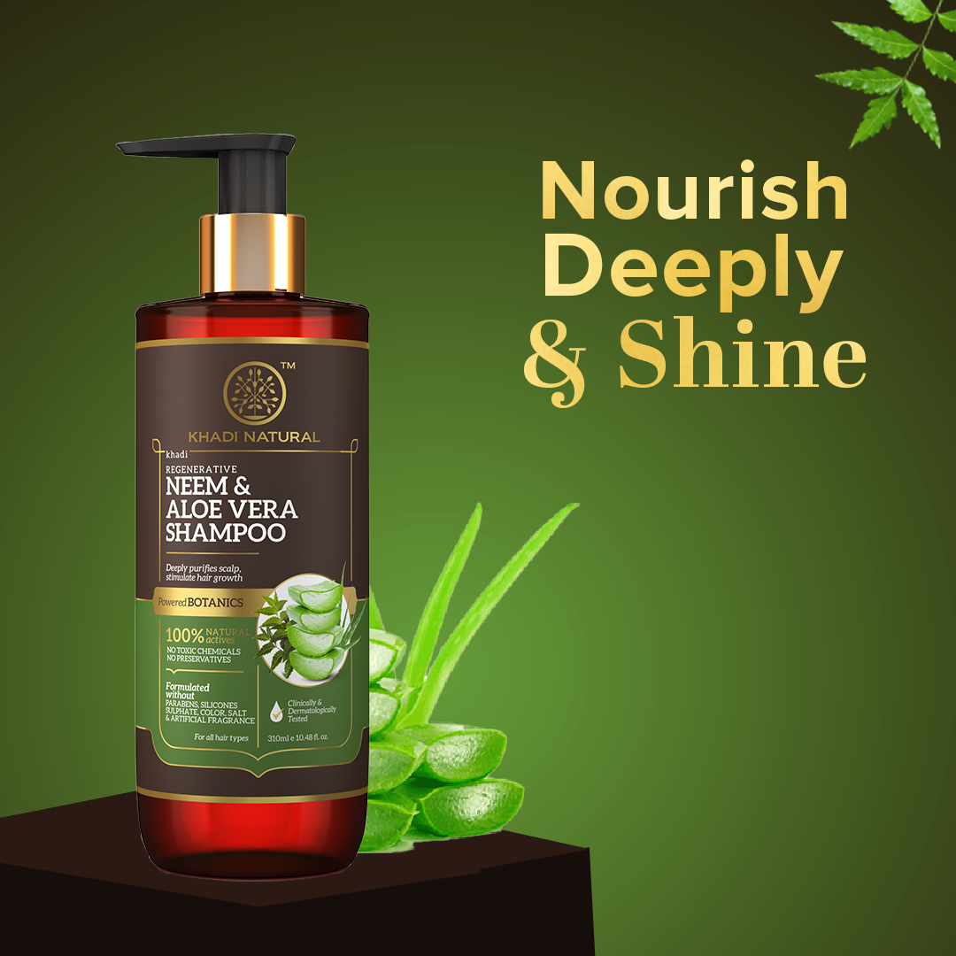 Khadi Natural Neem & Aloe Vera Hair Cleanser - Paraben, Silicones, Sulphate, Color, Salt & Artificial Fragrance Free - 310ml - Image 7 - Buy from Indicrest
