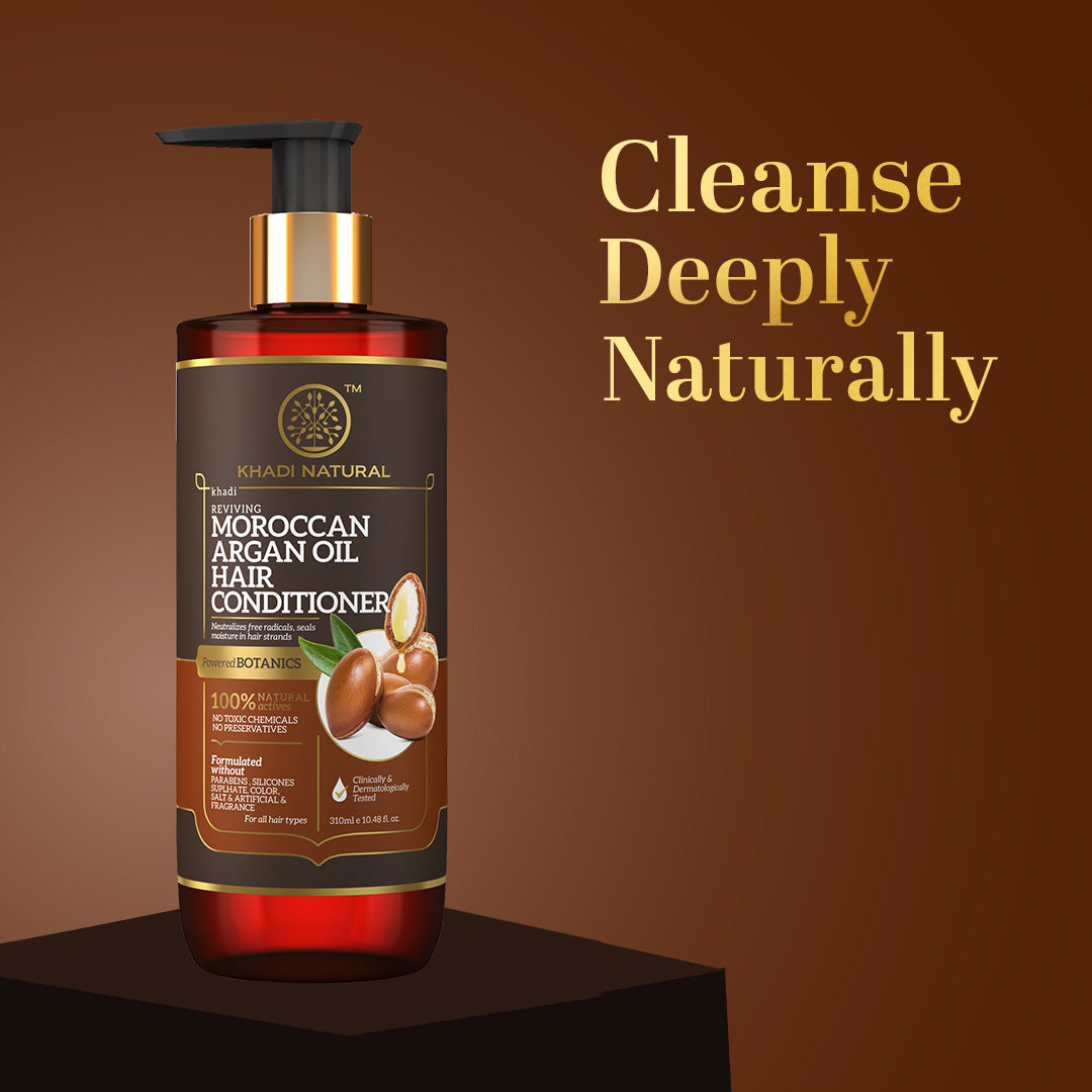 Khadi Natural Moroccan Argan Hair Conditioner - 310ml - Image 7 - Buy from Indicrest