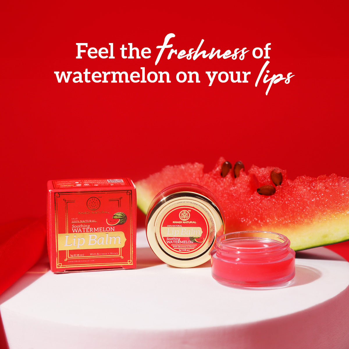 Khadi Natural Watermelon Lip Balm - 5gm - Image 9 - Buy from Indicrest