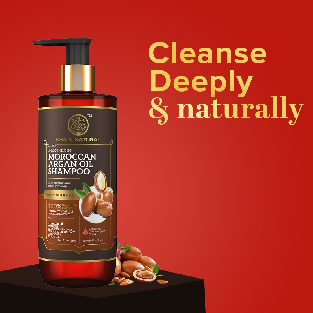 Khadi Natural Moroccan Argan Hair Shampoo Sulphate free - 310ml - Image 7 - Buy from Indicrest