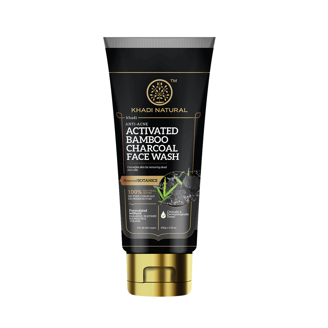 Khadi Natural Activated Bamboo Charcoal Face Wash - 100gm - Image 7 - Buy from Indicrest