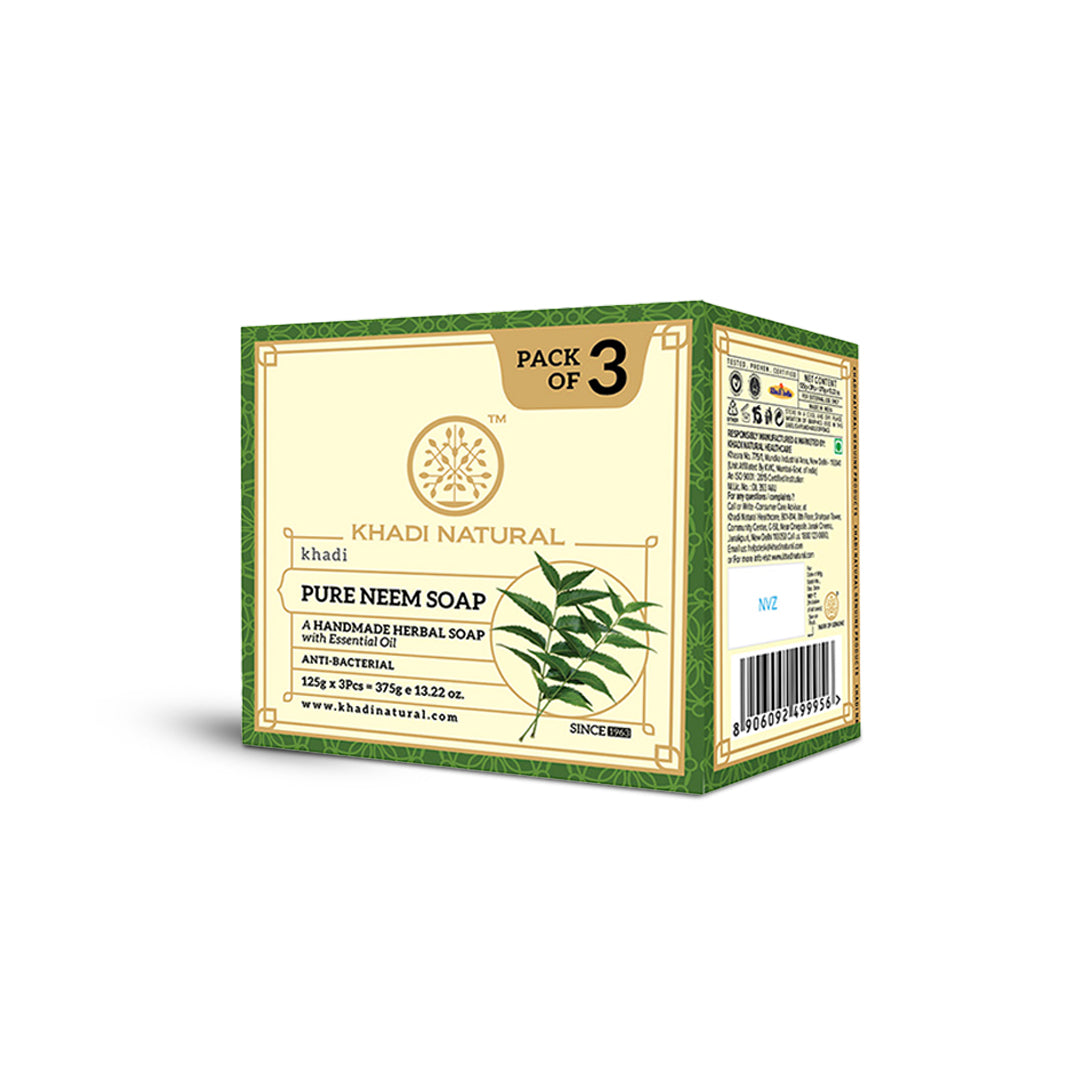 Khadi Natural Pure Neem Soap - 125gm - Image 9 - Buy from Indicrest