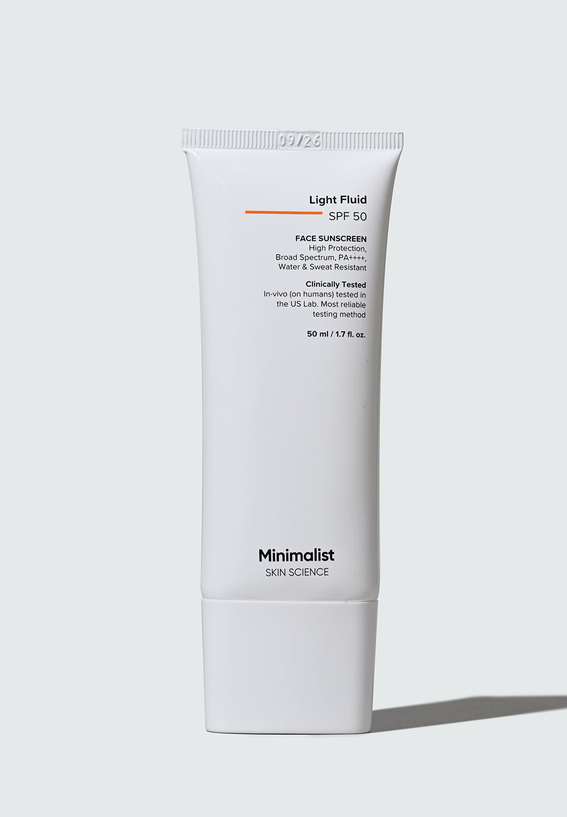 Minimalist Light Fluid SPF 50 Sunscreen For Broad Spectrum SPF 50, PA++++, 50ml - Buy from Indicrest