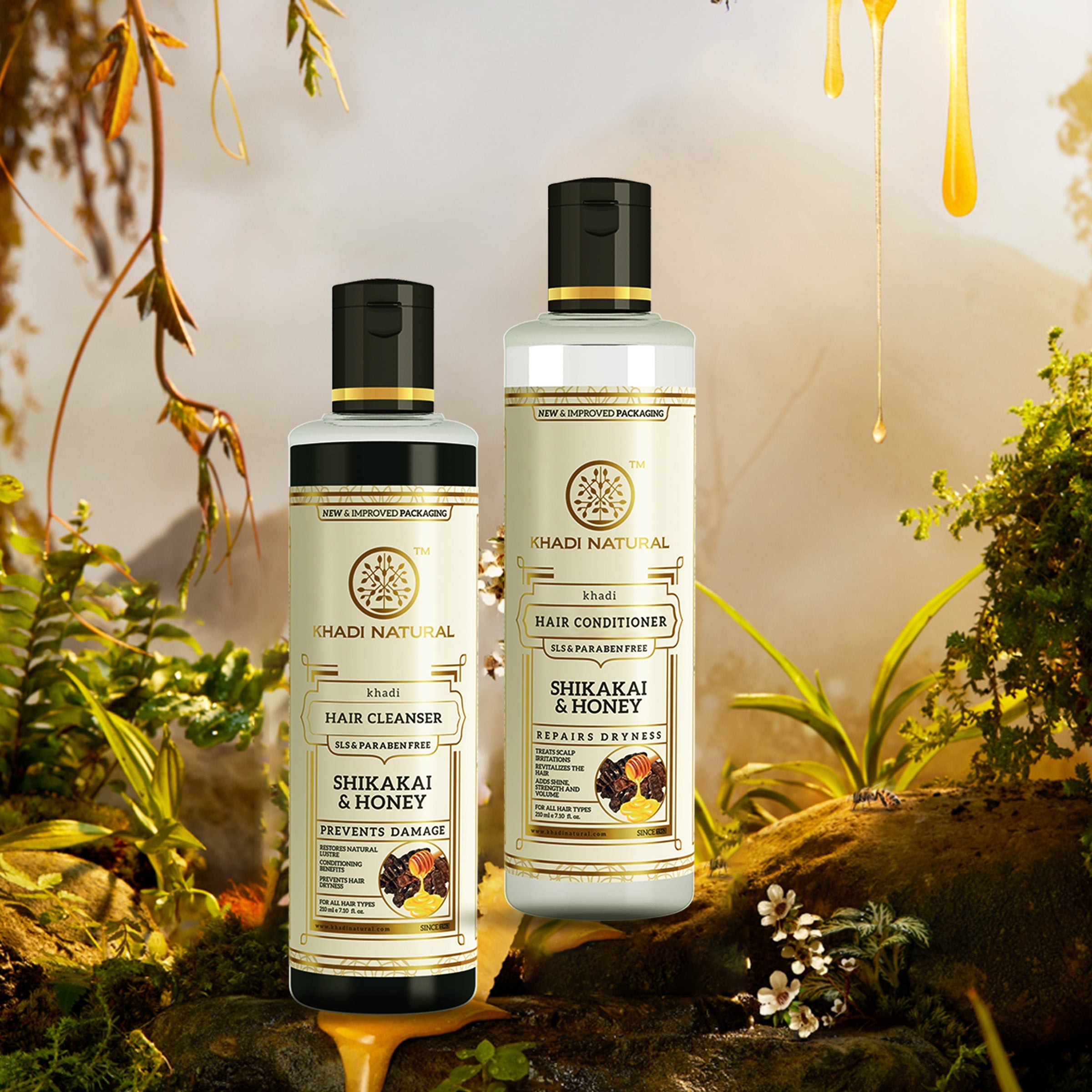 Khadi Natural Shikakai & Honey Cleanser & Conditioner SLS & Paraben Free Combo - 210ml Each Sale - Image 6 - Buy from Indicrest