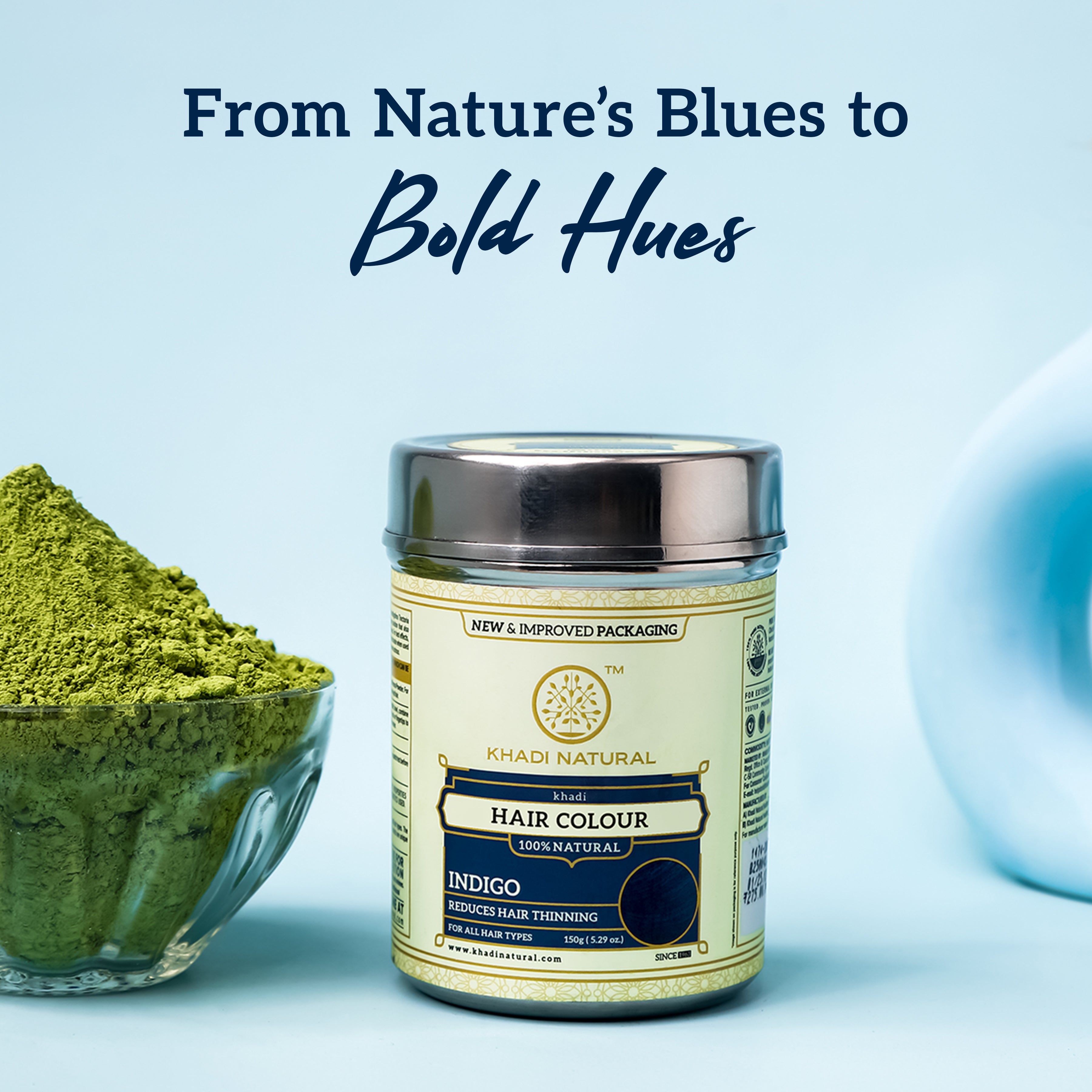 Khadi Natural Indigo Hair Color - 150gm - Image 8 - Buy from Indicrest