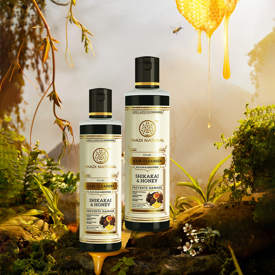 Khadi Natural Shikakai & Honey Hair Cleanser SLS & Paraben Free - 210ml - Image 5 - Buy from Indicrest