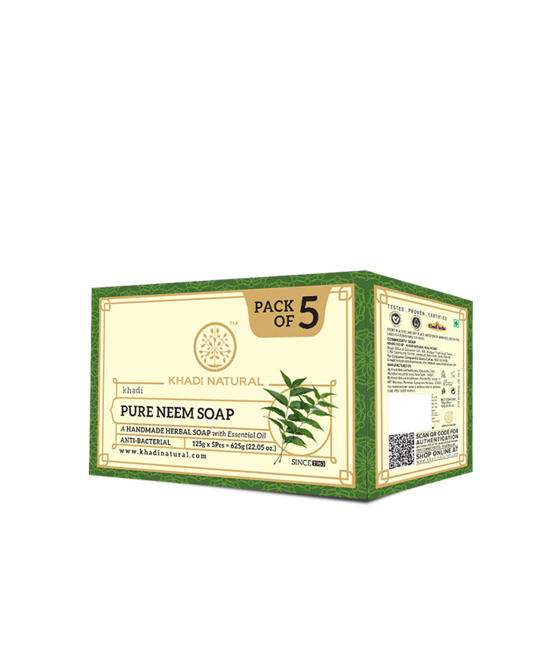 Khadi Natural Pure Neem Soap - 125gm - Image 10 - Buy from Indicrest