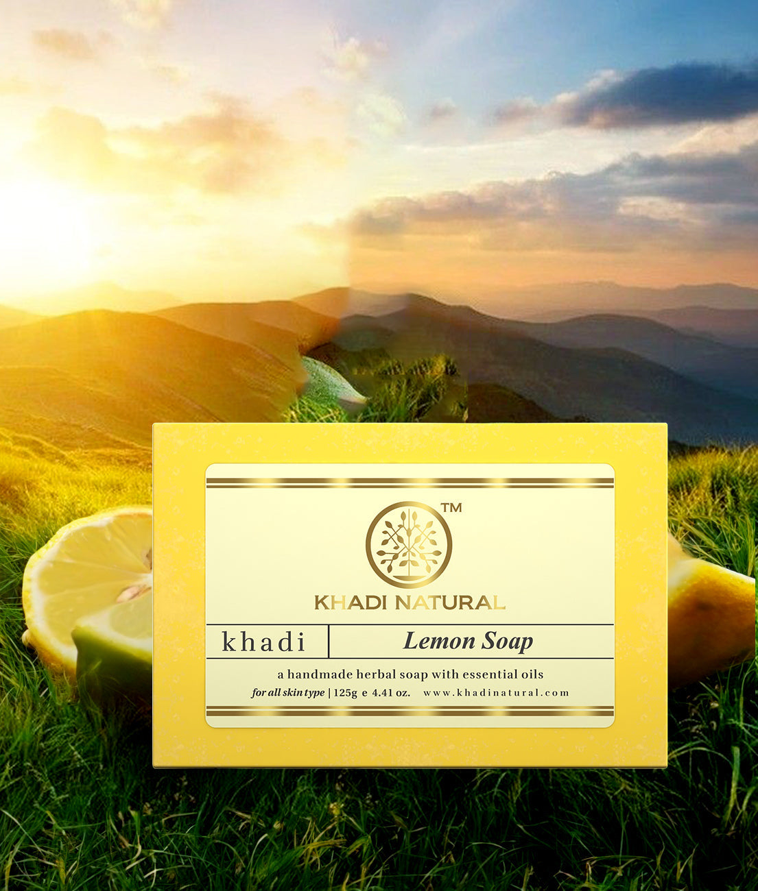 Khadi Natural Herbal Lemon Soap 125gm - Image 8 - Buy from Indicrest
