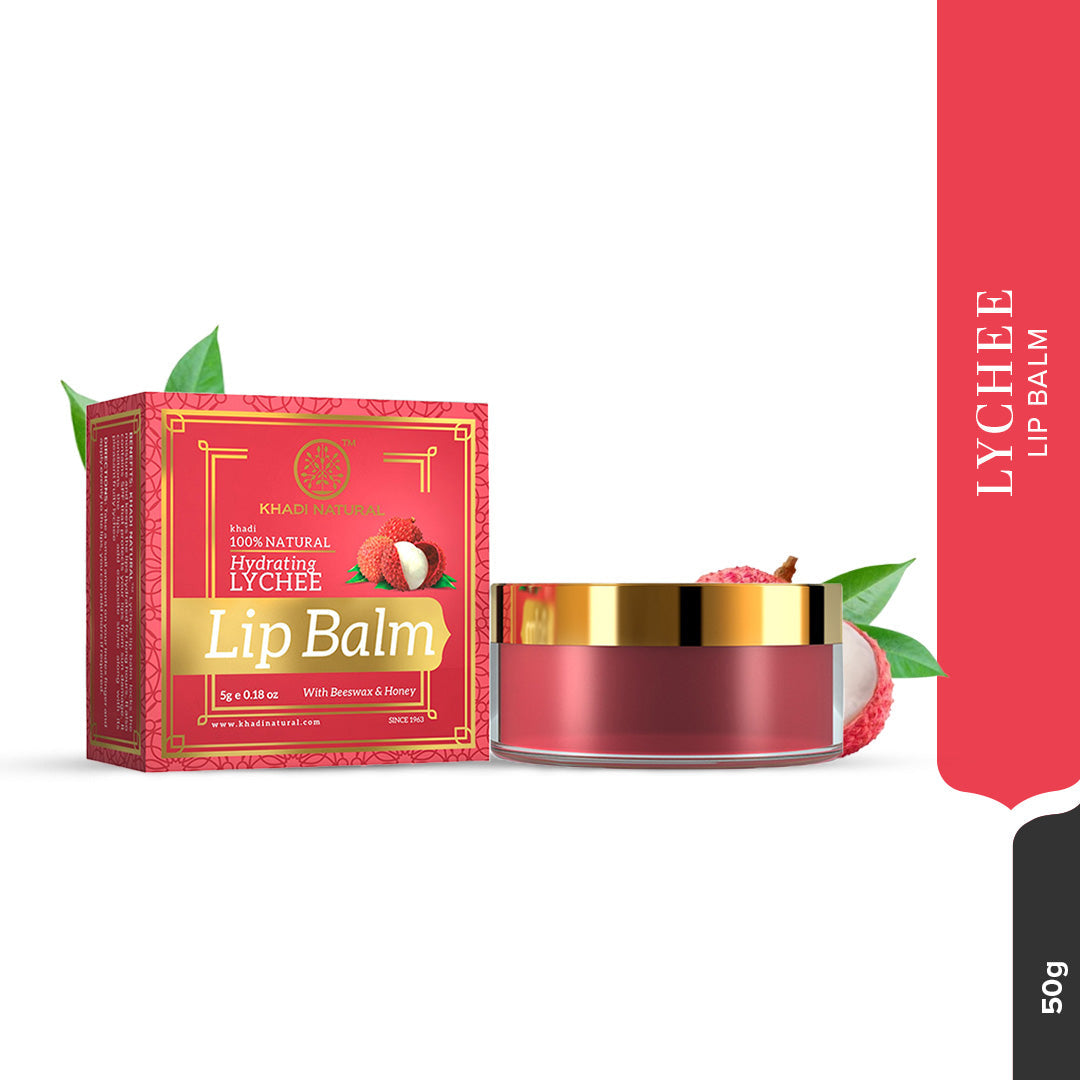 Khadi Natural Lychee Lip Balm - 5gm - Image 5 - Buy from Indicrest