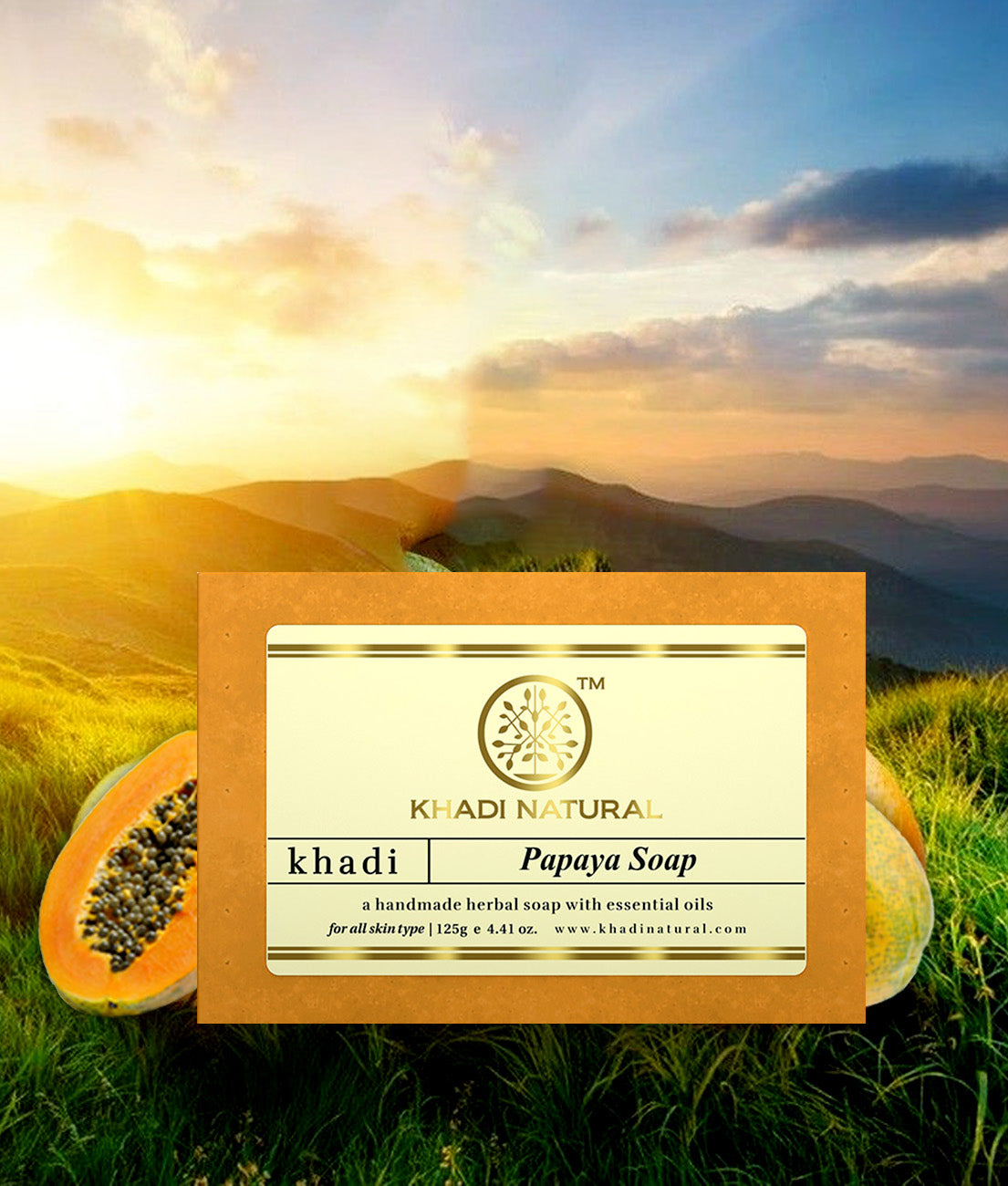 Khadi Natural Papaya Soap 125gm - Image 8 - Buy from Indicrest