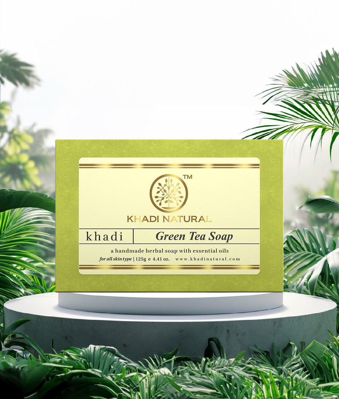 Khadi Natural Green Tea Soap - 125gm - Image 8 - Buy from Indicrest