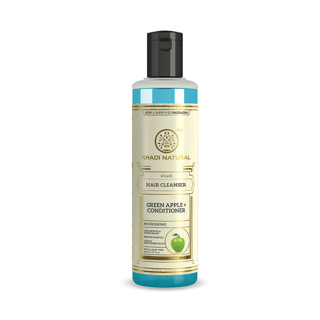 Khadi Natural Green Apple Conditioner With Hair Cleanser - 210ml Sale - Image 5 - Buy from Indicrest