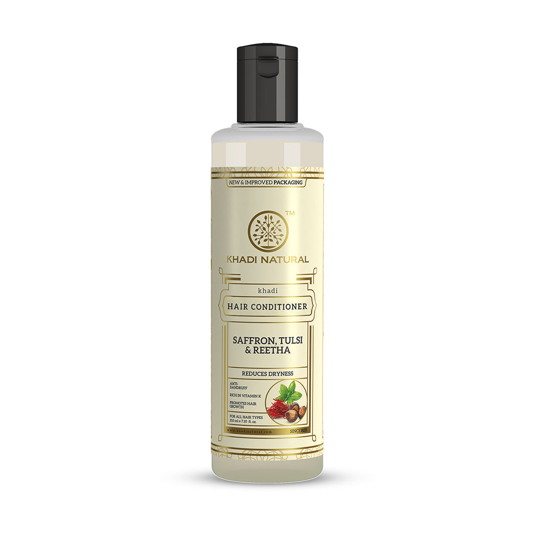Khadi Natural Saffron Tulsi & Reetha Hair Conditioner - 210ml - Buy from Indicrest