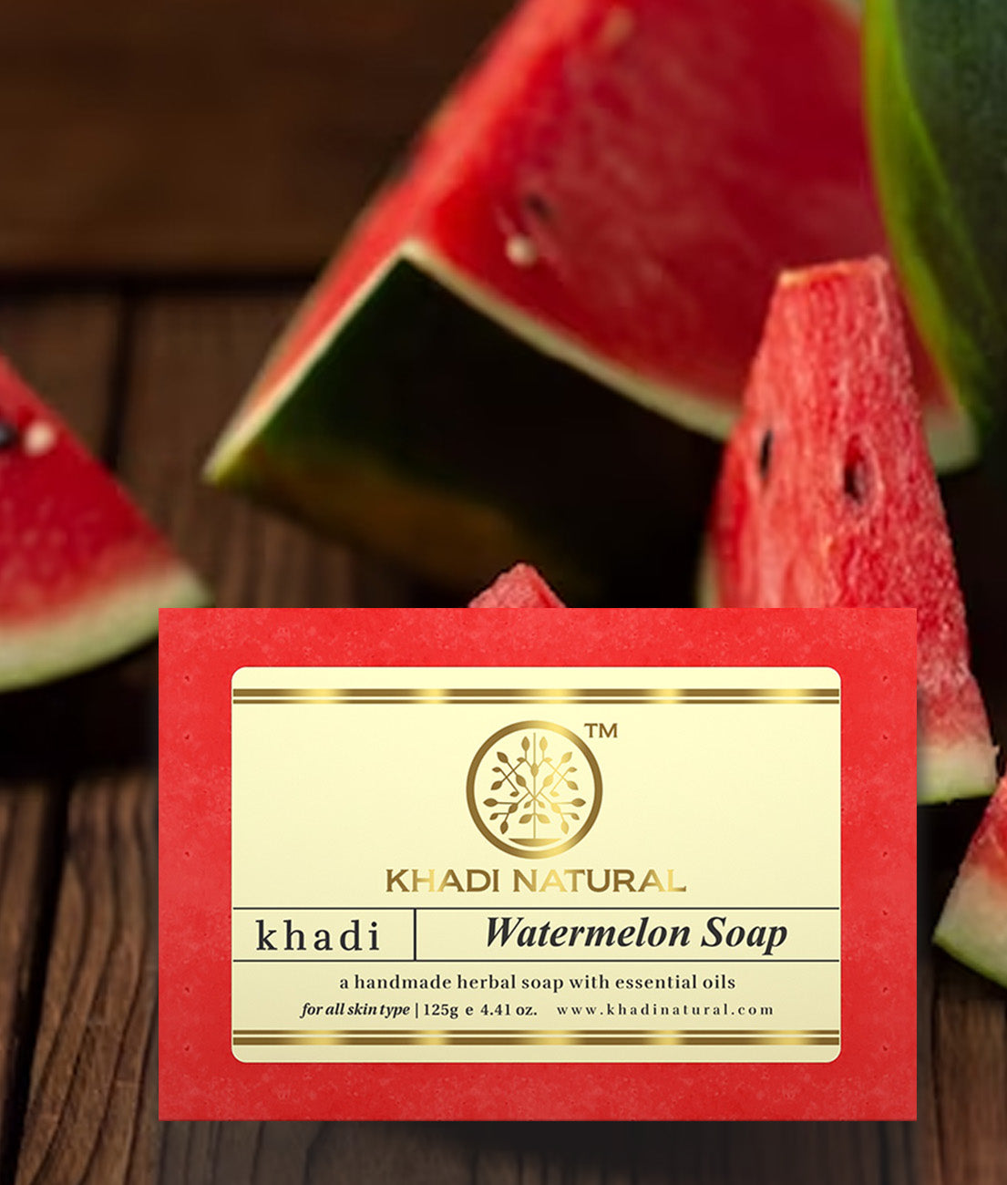 Khadi Natural Herbal Watermelon Soap - 125gm - Image 8 - Buy from Indicrest