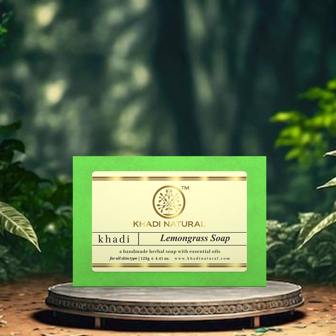 Khadi Natural Herbal Lemongrass Soap - 125gm - Image 6 - Buy from Indicrest
