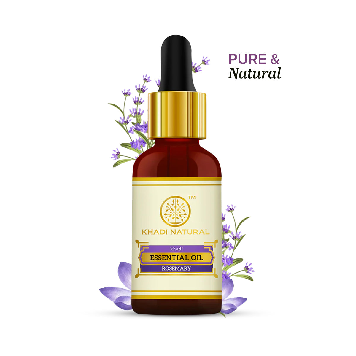 Khadi Natural Herbal Rosemary Essential Oil - 15ml - Image 7 - Buy from Indicrest