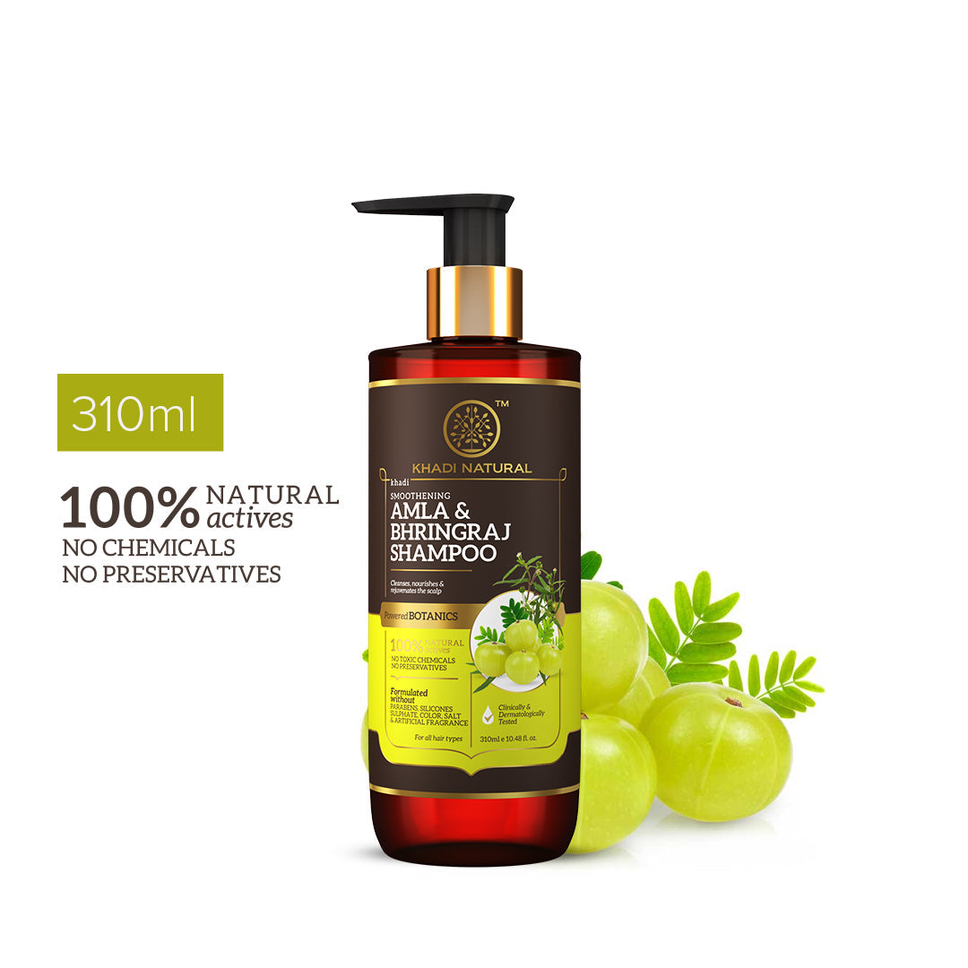 Khadi Natural Amla & Bhringraj Hair Cleanser - SLS, Parabens, Color, Salt & Artificial Fragrance Free - 310ml - Image 9 - Buy from Indicrest