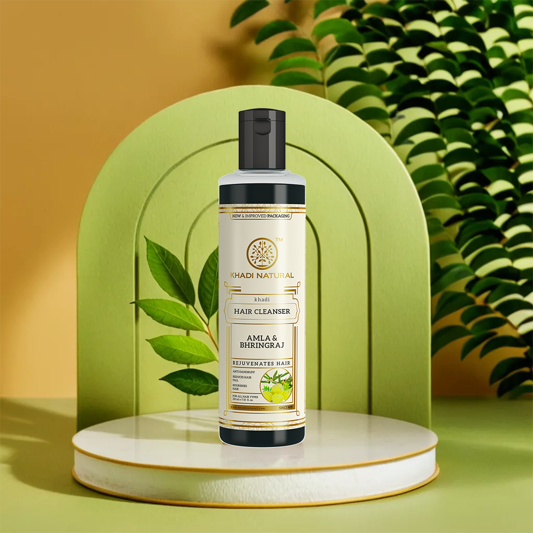 Khadi Natural Amla & Bhringraj Hair Cleanser Combo Pack of 2 - 210ml Each - Image 7 - Buy from Indicrest