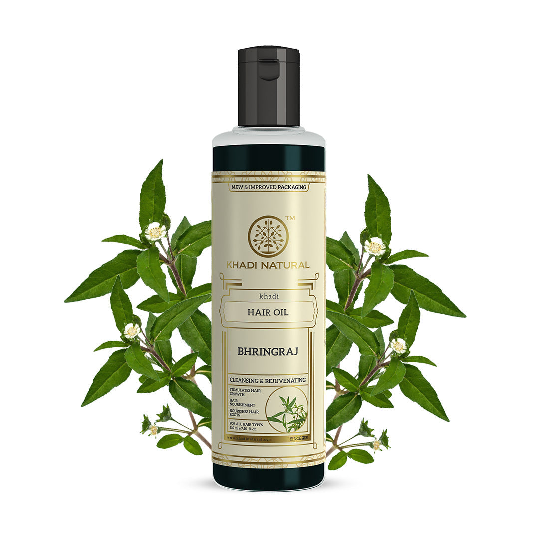 Khadi Natural Bhringraj Hair Oil - 210ml - Image 7 - Buy from Indicrest