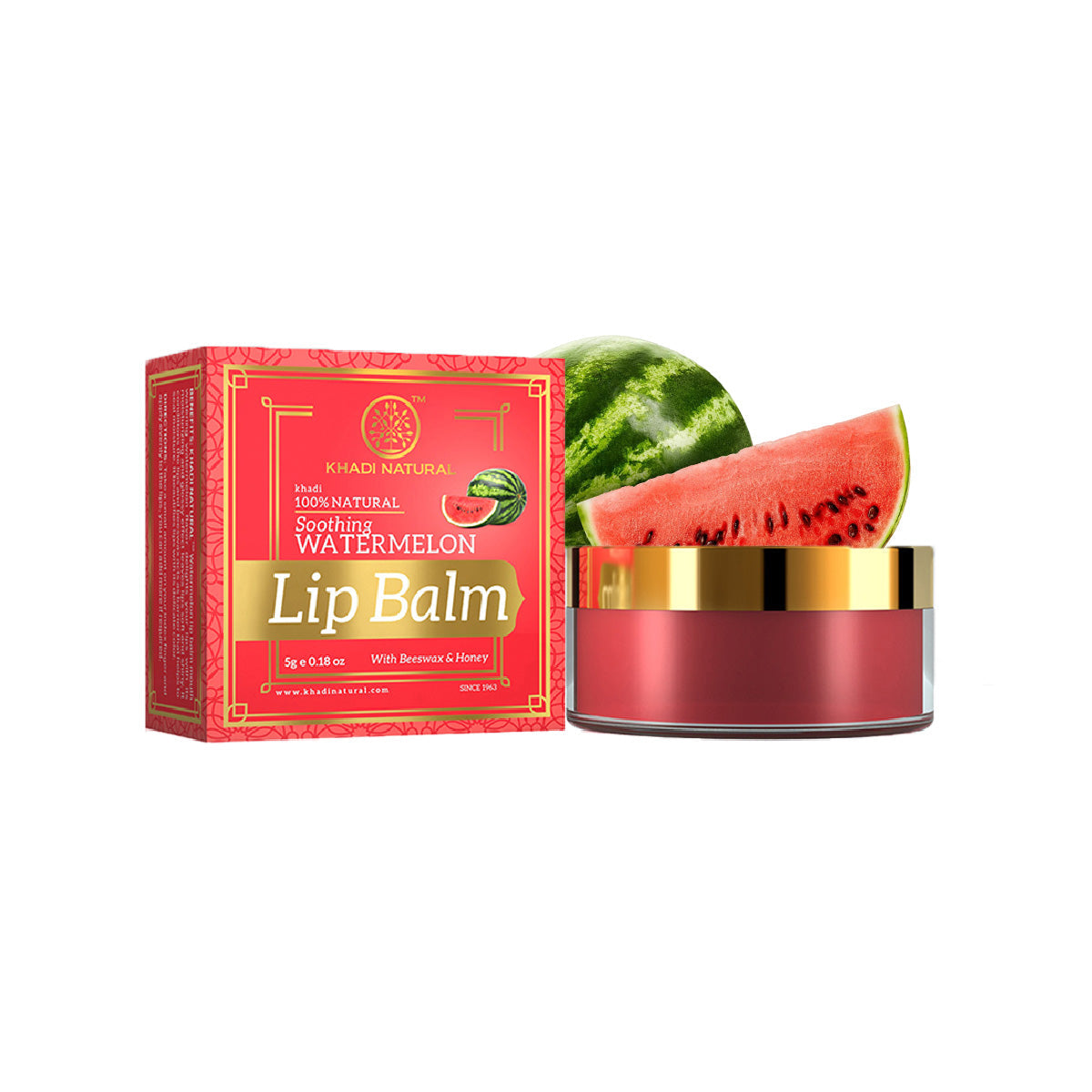 Khadi Natural Watermelon Lip Balm - 5gm - Image 6 - Buy from Indicrest