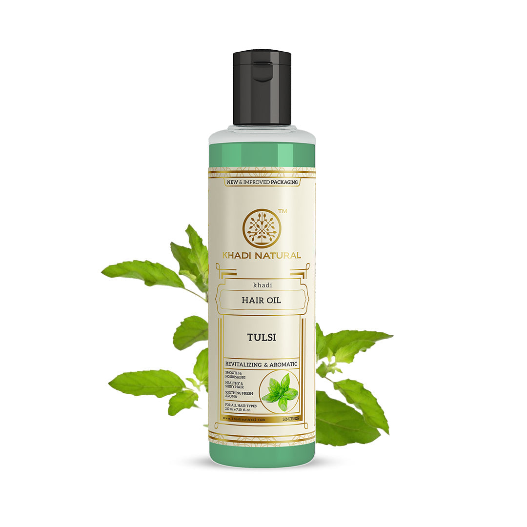 Khadi Natural Tulsi Hair Oil - 210ml Sale - Image 6 - Buy from Indicrest