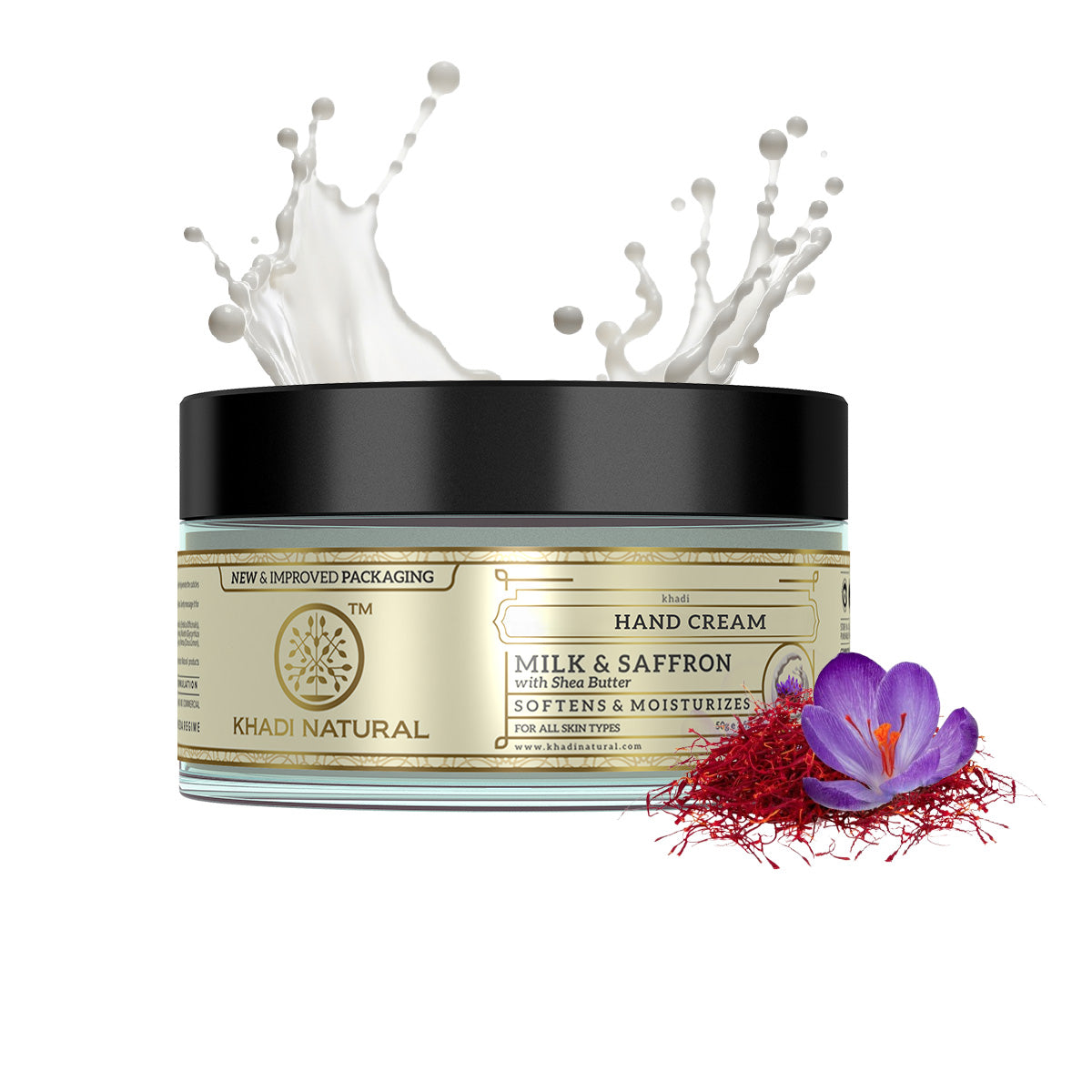 Khadi Natural Milk & Saffron Hand Cream - 50gm - Image 6 - Buy from Indicrest