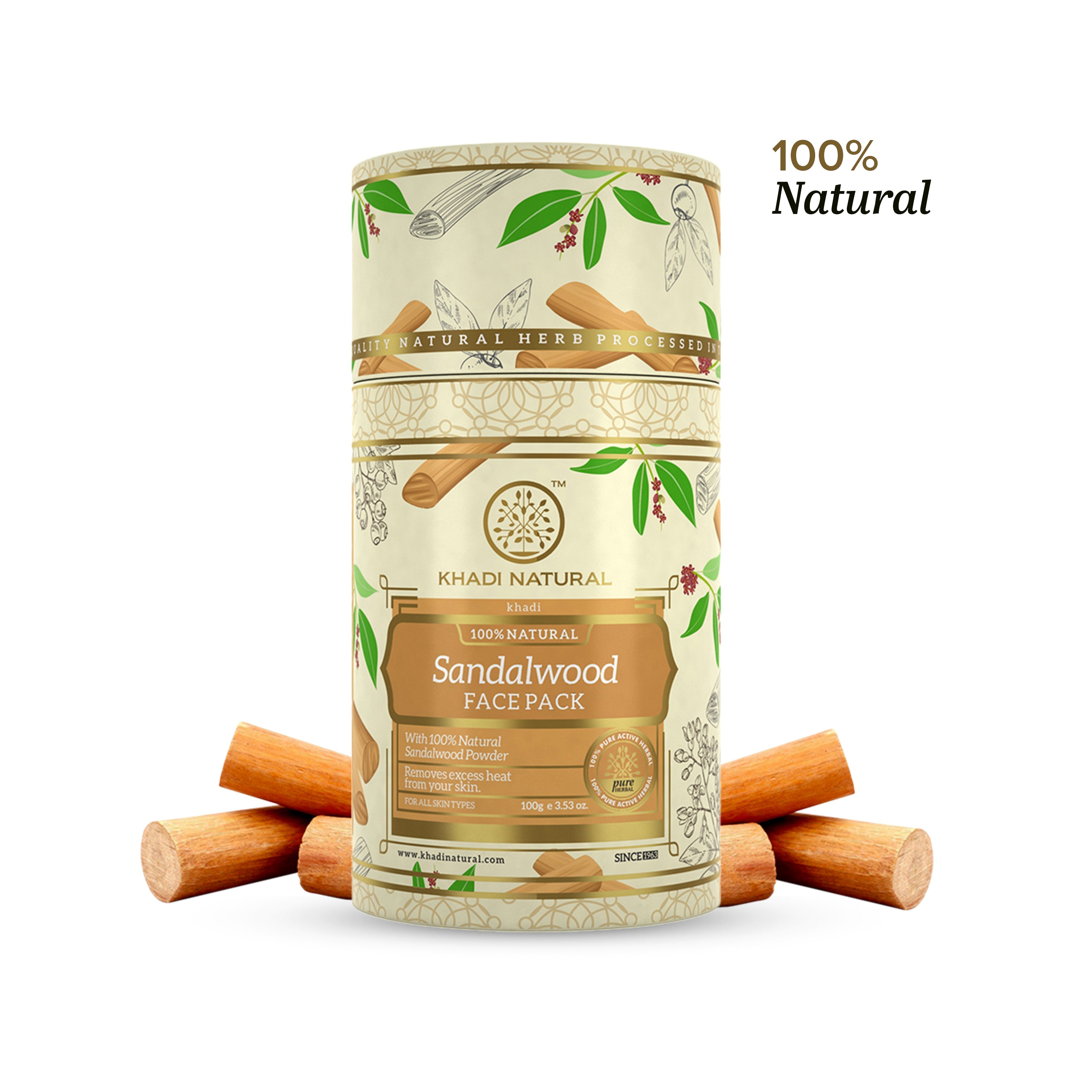Khadi Natural Sandalwood Face Pack - 100gm - Image 6 - Buy from Indicrest