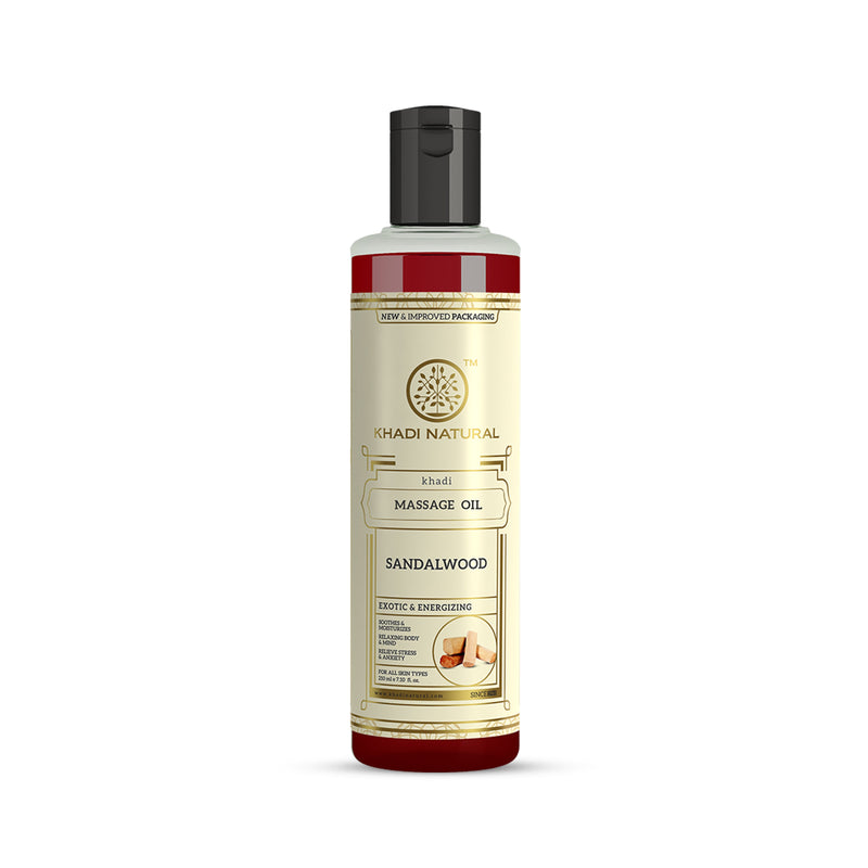 Khadi Natural Sandalwood Massage Oil - 210ml - Buy from Indicrest