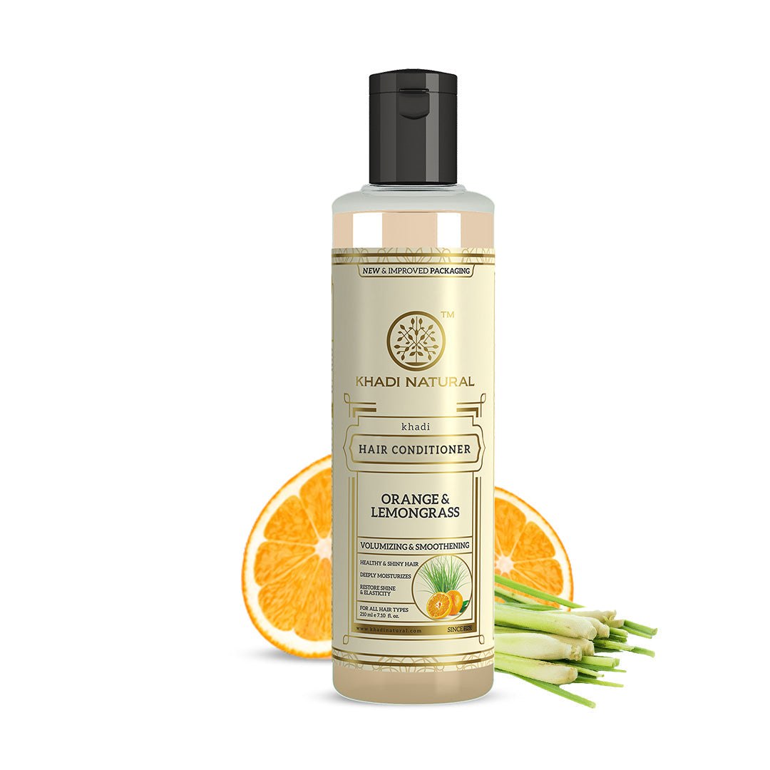 Khadi Natural Herbal Orange Lemongrass Hair Conditioner - 210ml - Image 4 - Buy from Indicrest