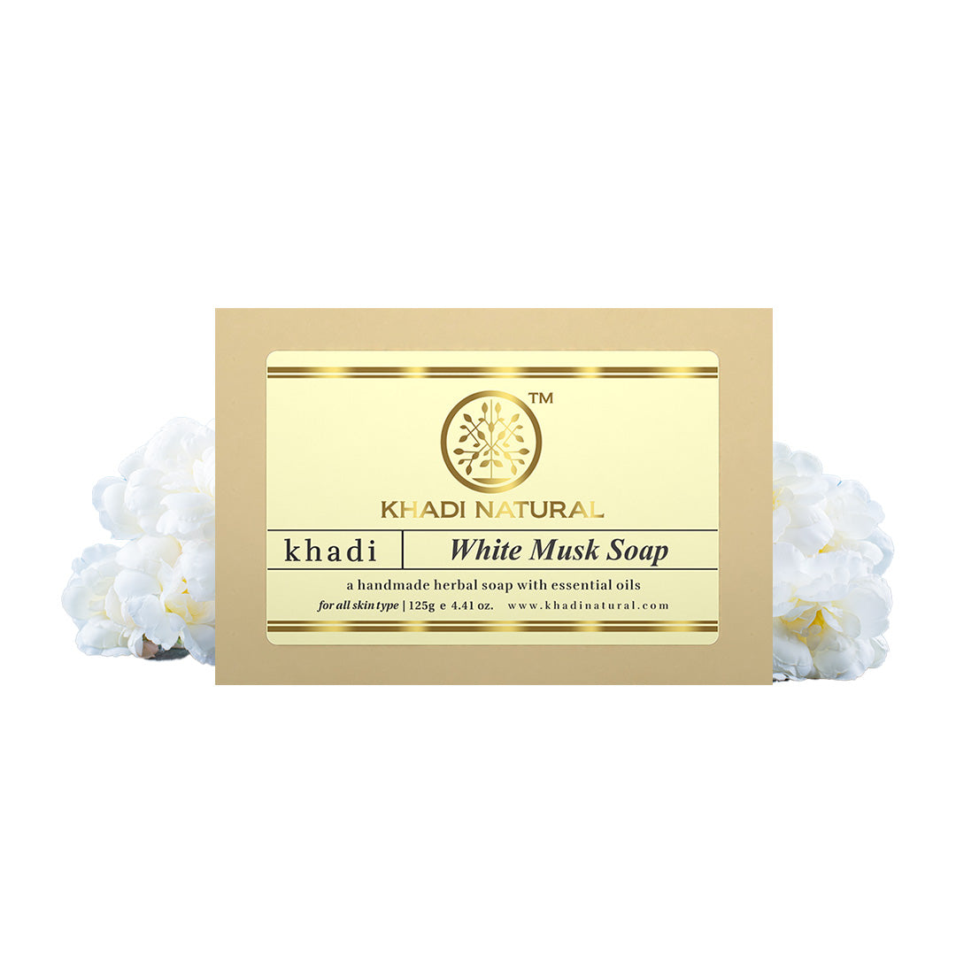 Khadi Natural Herbal White Musk Soap - 125gm - Image 5 - Buy from Indicrest