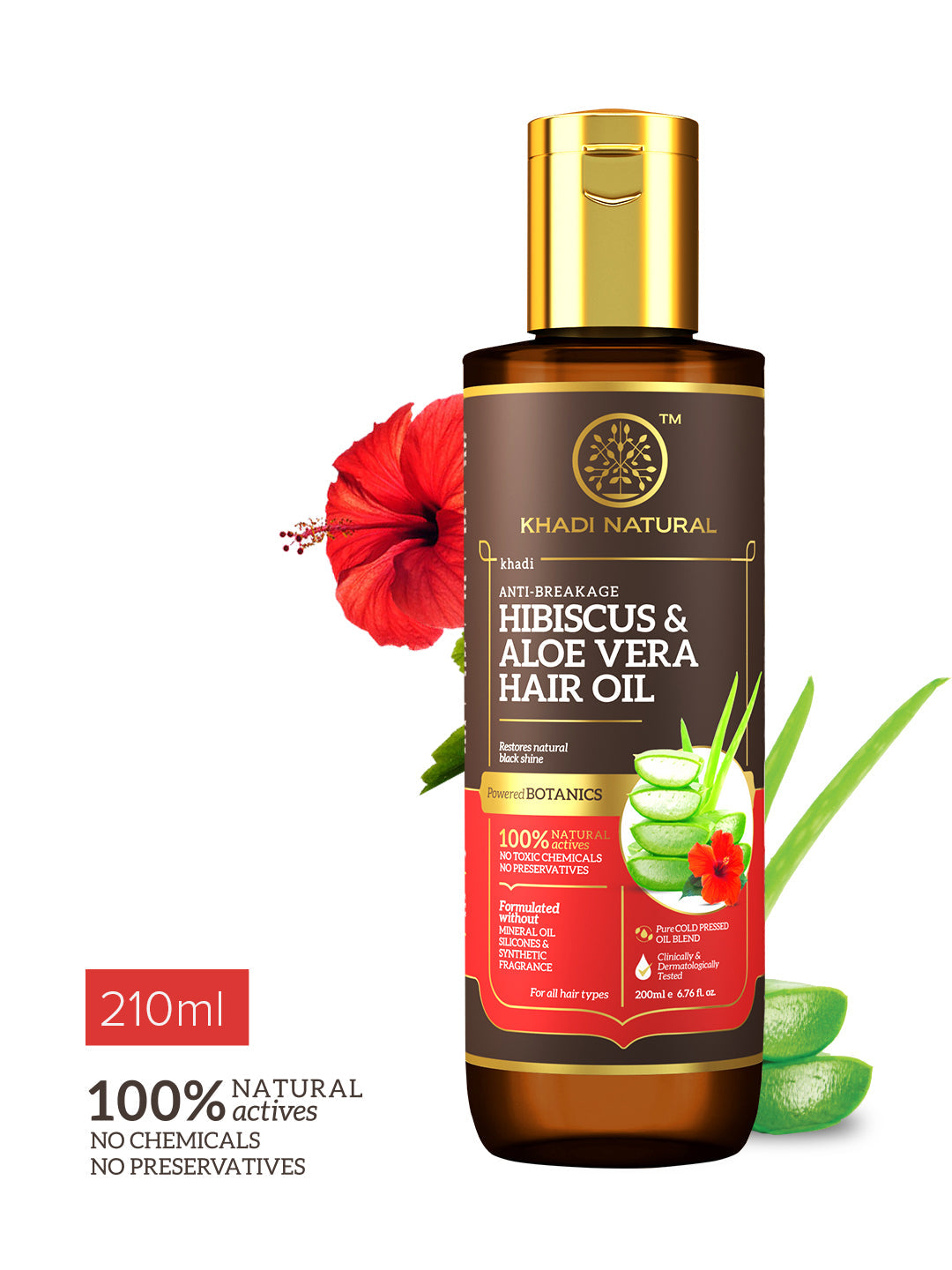 Khadi Natural Hibiscus & Aloe Vera Hair Oil - Mineral Oil, Silicones, Synthetic Fragrance Free - 200ml - Image 12 - Buy from Indicrest