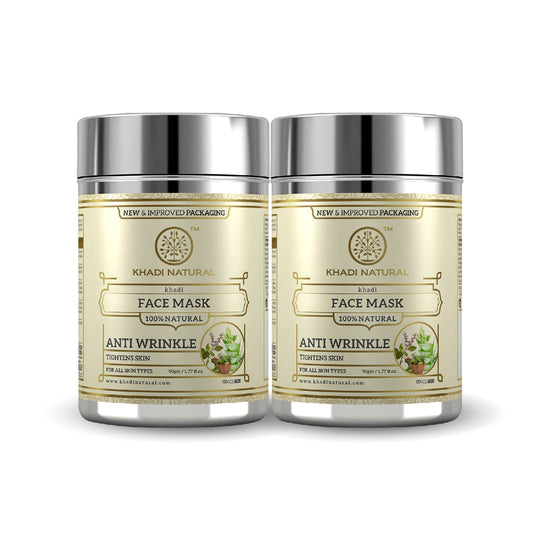 Khadi Natural Anti Wrinkle Face Mask Combo Pack Of 2 - 50gm Each Sale - Buy from Indicrest