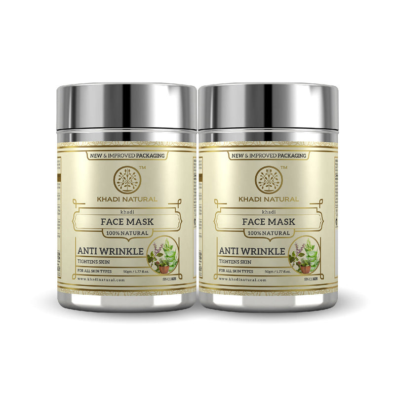Khadi Natural Anti Wrinkle Face Mask Combo Pack Of 2 - 50gm Each Sale - Buy from Indicrest