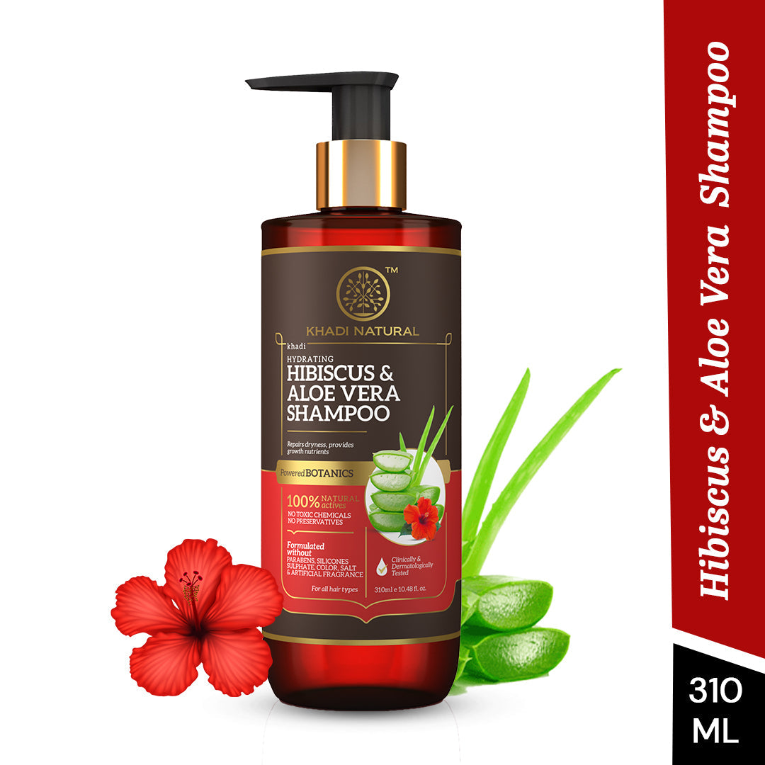 Khadi Natural Hibiscus & Aloe Vera Hair Cleanser - Parabens, Silicones, Sulphate, Color, Salt & Artificial Fragrance Free - 310ml - Image 6 - Buy from Indicrest